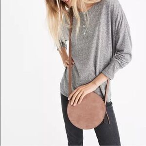 MADEWELL The Simple Circle crossbody bag in Nubuck leather